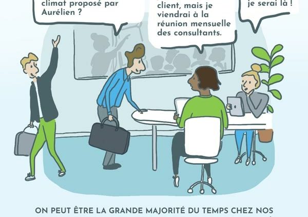 On peut être la grande majorité du temps chez nos clients et avoir un vrai sentiment d'appartenance à l'entreprise, grâce à des interactions, des rituels et des locaux pensés pour travailler ensemble et partager !