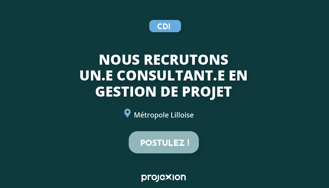 on recrute un.e consultant.e en gestion de projet